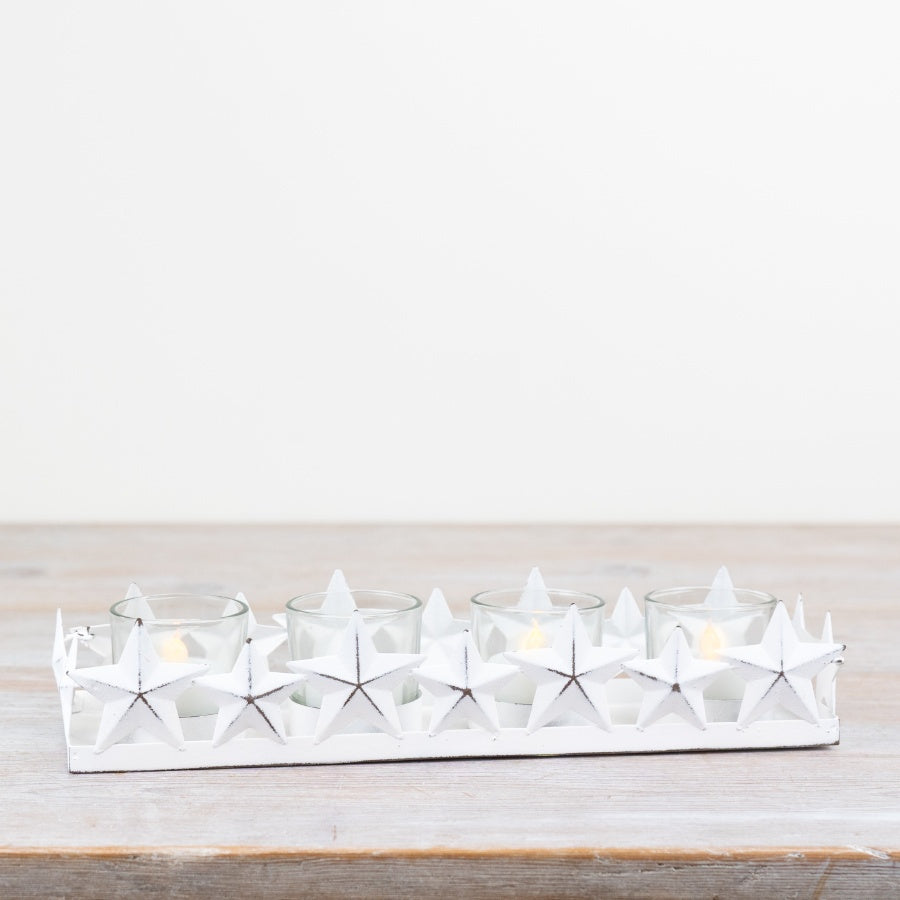 4 Tea Light Star Holder, 28.5cm