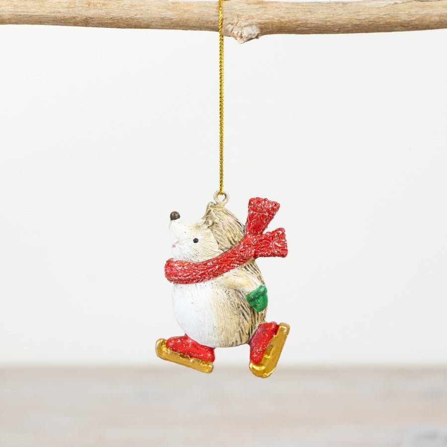 Skating Hedgehog Hanger 6.5cm