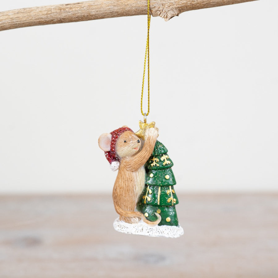 Festive Mouse Hanger 6.5cm