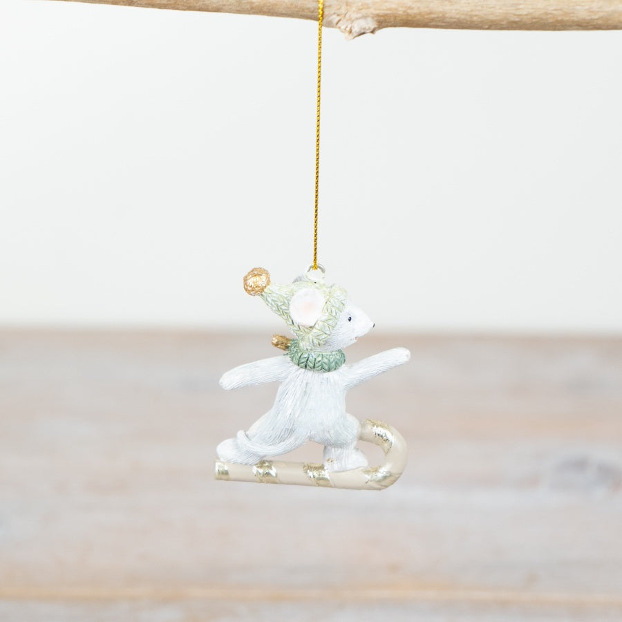 Candy Cane Mouse, 6cm