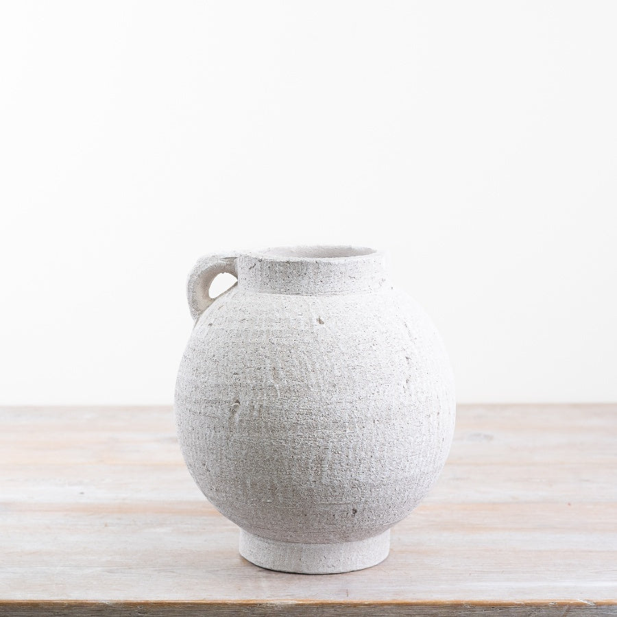 White Textured Vase 24.5cm