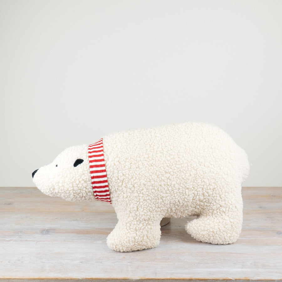 Polar Bear Cushion 60cm – Soft Plush Bear Pillow | Festive Winter Décor | Cozy Bedroom & Sofa Accessory
