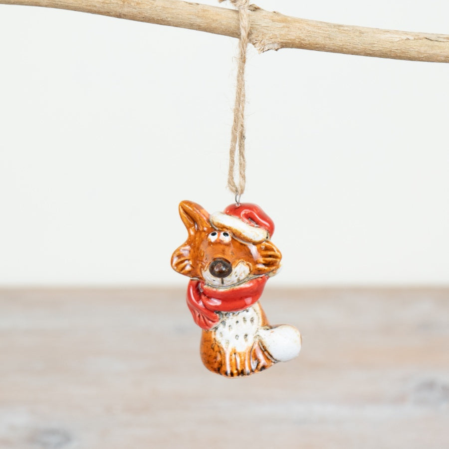 Christmas Fox Hanger, 7cm