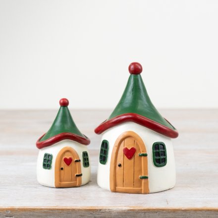 Resin Elf House 13cm Whimsical Decorative Ornament, Fairy Garden Accessory