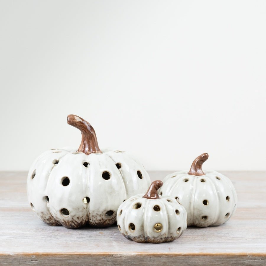 10cm LED Pumpkin Ornament – Light Up Autumn Decoration, Festive Halloween Décor