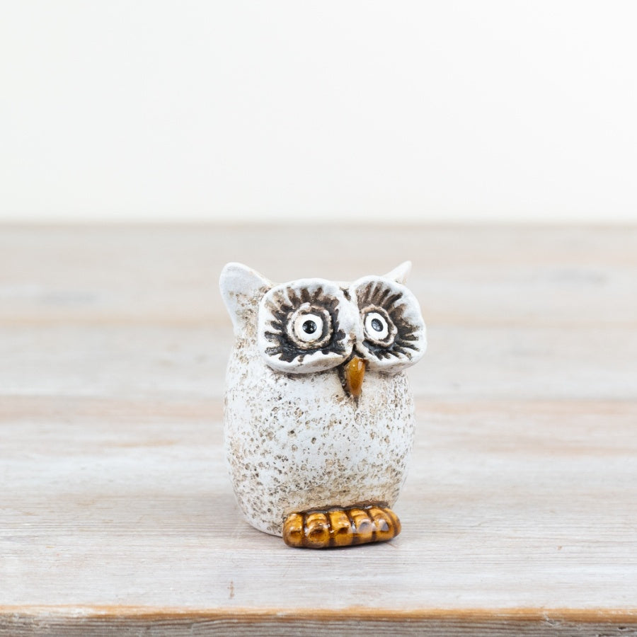 Rustic Owl Ornament, 8cm