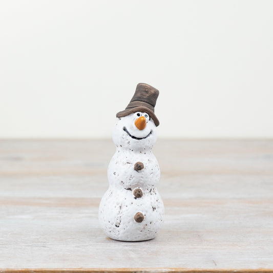Snowman Ornament – 13cm Hand-Finished Christmas Figurine, Charming Holiday Décor