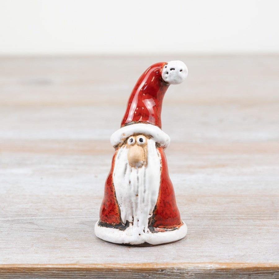 Rustic Santa Ornament – 9cm Hand-Finished Christmas Figurine, Festive Holiday Décor