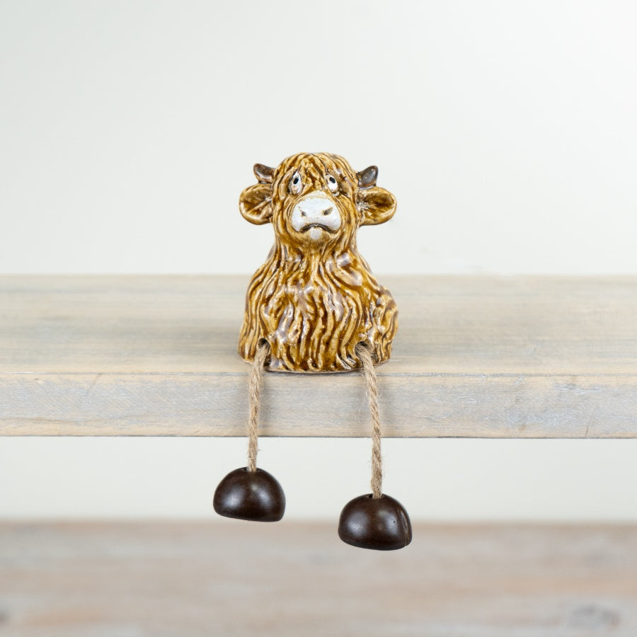 Sitting Highland Cow, 7.5cm