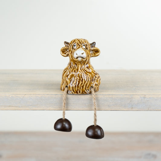 Sitting Highland Cow, 7.5cm