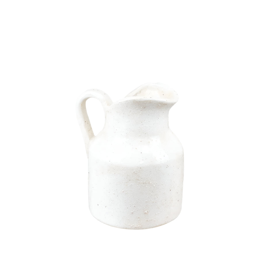 Roe Terracotta Jug Vase 23cm – Rustic Handcrafted Decorative Pitcher