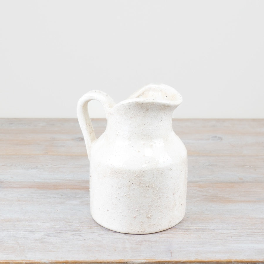 Roe Terracotta Jug Vase 23cm – Rustic Handcrafted Decorative Pitcher