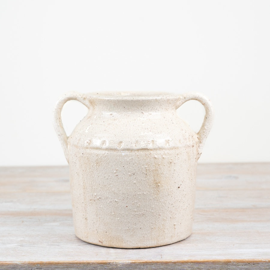 Jolee Terracotta Vase with Handles 22.5cm – Rustic Flower Pot