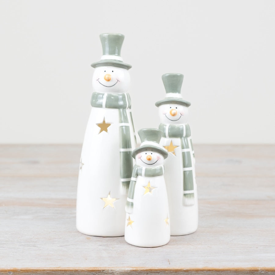 LED Snowman Deco, 12cm