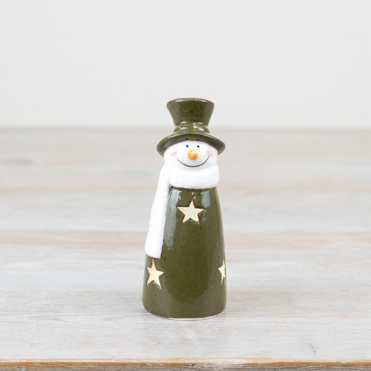 LED Snow Man Figurine, 12cm