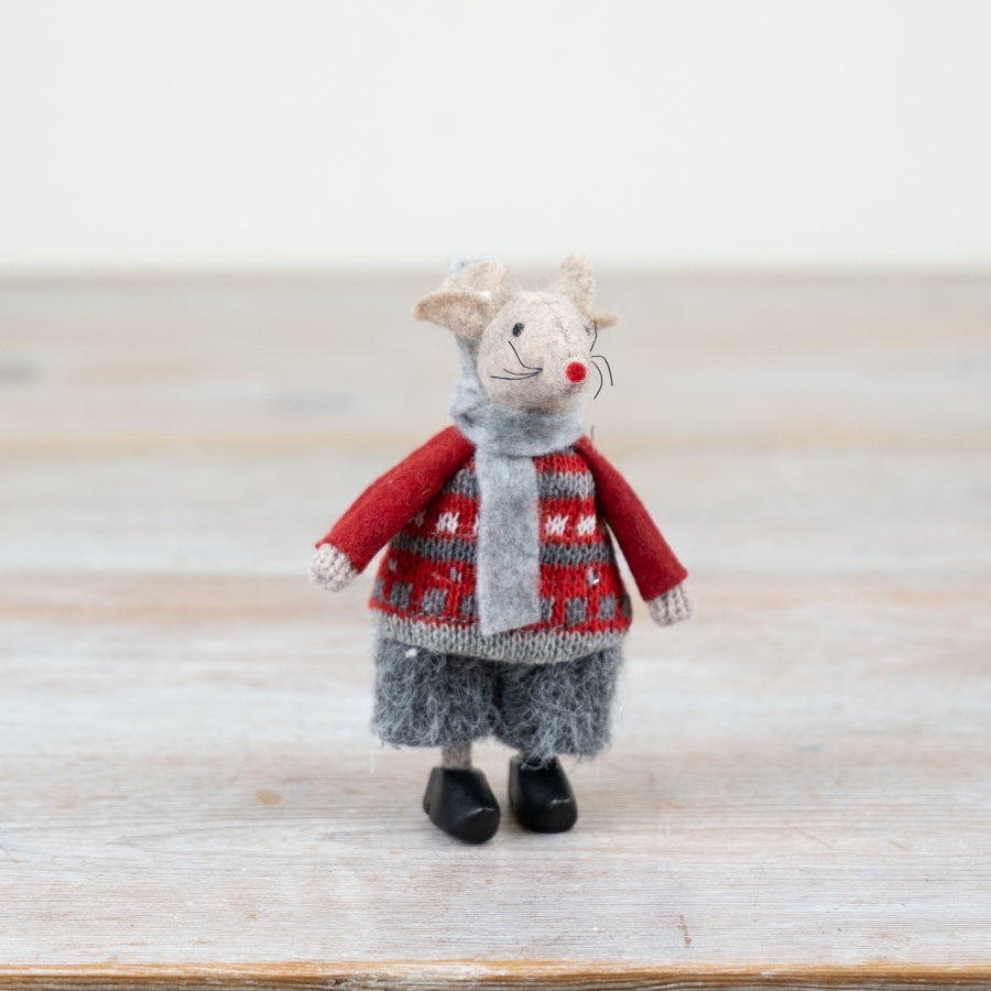 Fabric Standing Mice 11cm