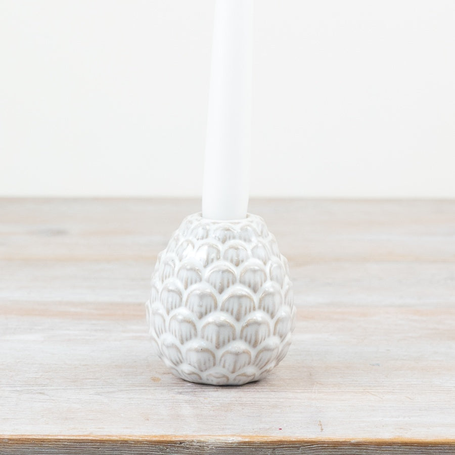 8cm Pinecone Candle Holder – Rustic Woodland Tealight Ornament, Autumn Winter Décor