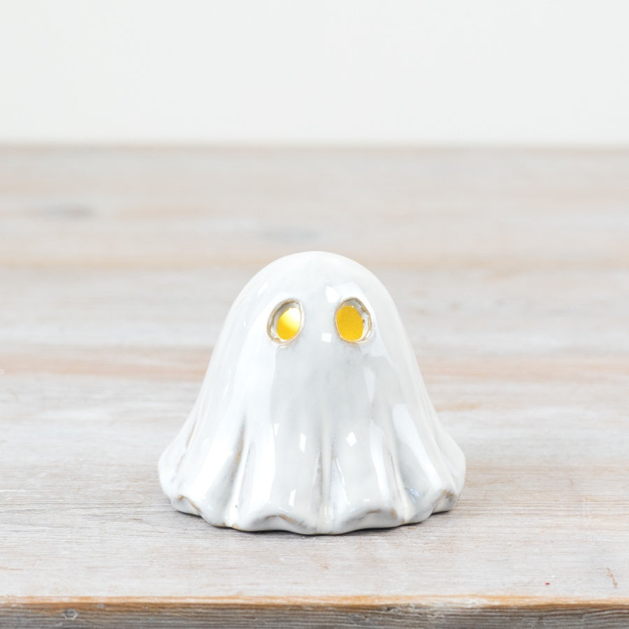 8cm Light Up Ghost Decoration – Battery-Powered Halloween Ornament, Spooky Glow