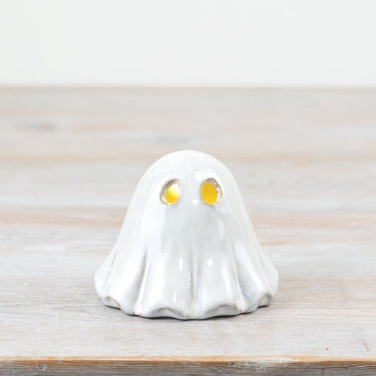 8cm Light Up Ghost Decoration – Battery-Powered Halloween Ornament, Spooky Glow