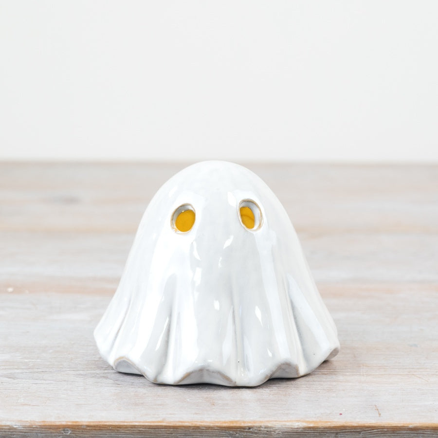10cm Light Up Ghost Decoration – Battery-Powered Halloween Ornament, Spooky Glow