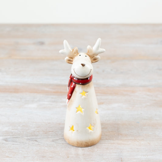 LED Deer Star Ornament – 16cm Light Up Christmas Decoration