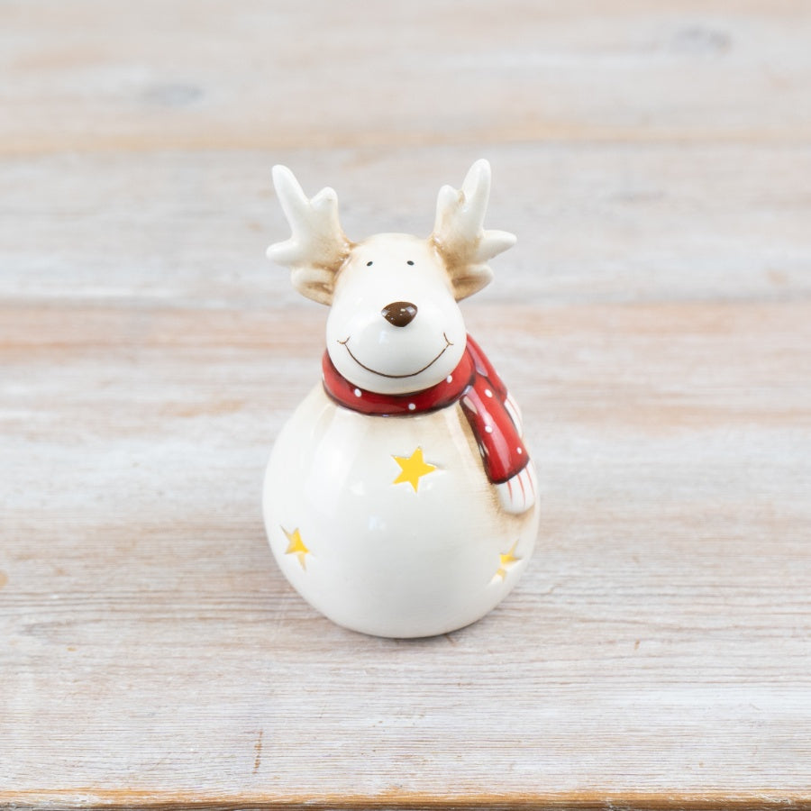 LED Deer Star Ornament – 12cm Light Up Christmas Decoration
