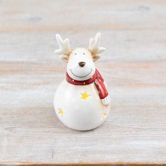 LED Deer Star Ornament – 12cm Light Up Christmas Decoration