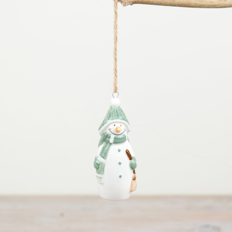 Hanging Snowman Deco, 8cm