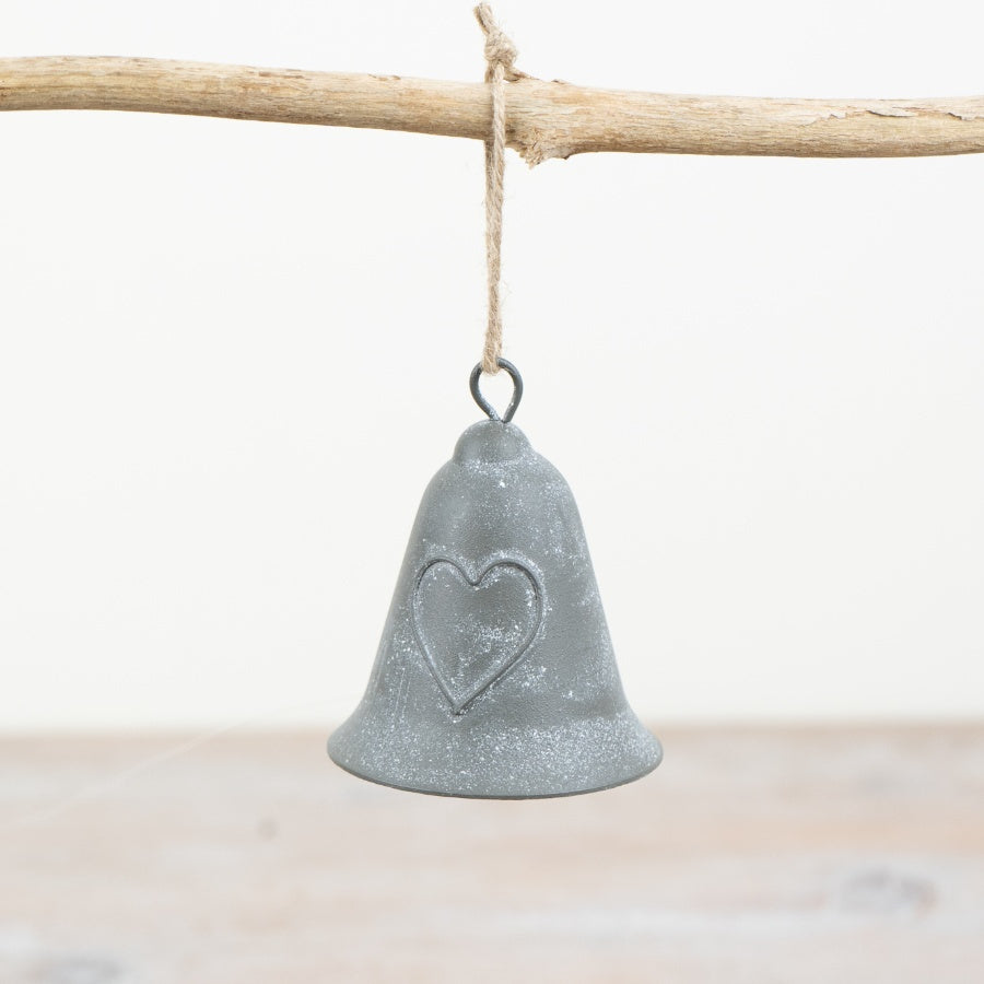 Metal Bell with Heart, 7.5cm