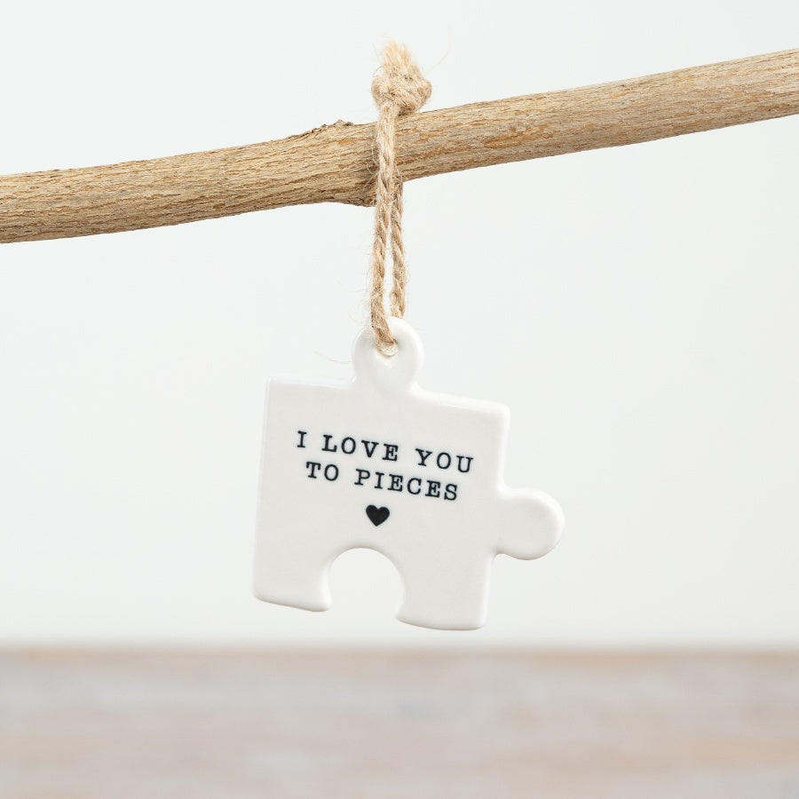 I love you to Pieces Puzzle Piece, 6cm 