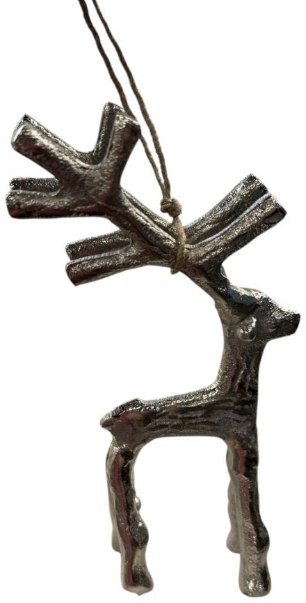 Aluminium Hanging Reindeer, 12cm 