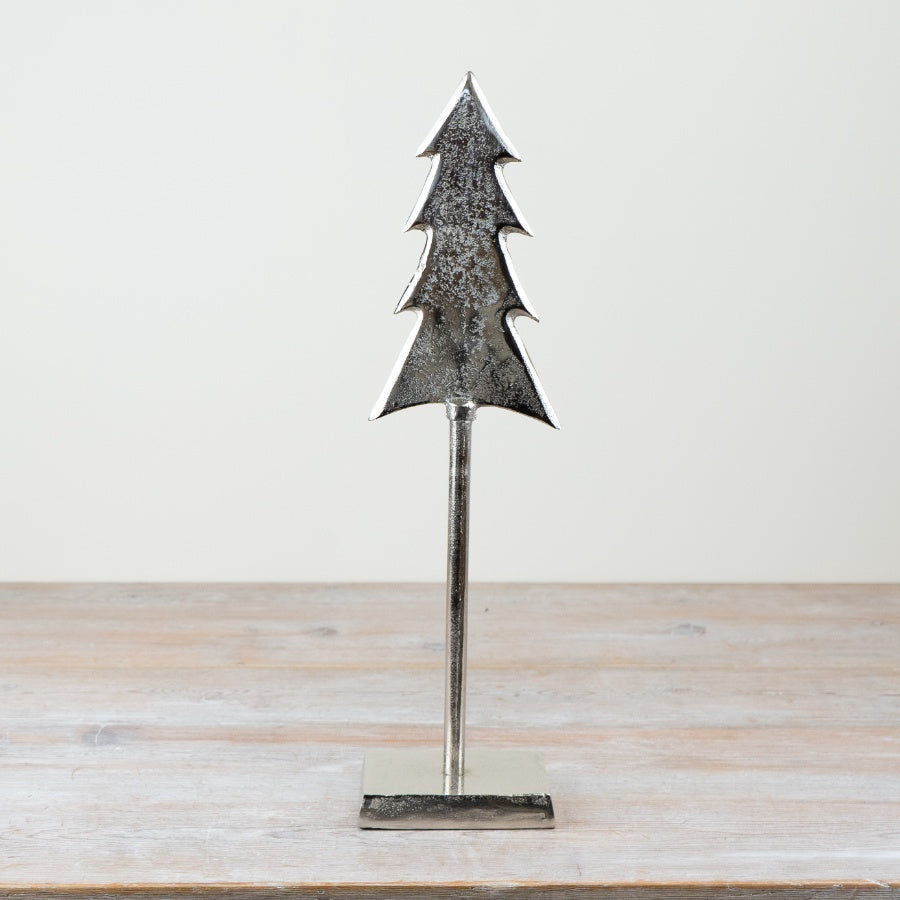Silver Metal Tree Ornament 46cm