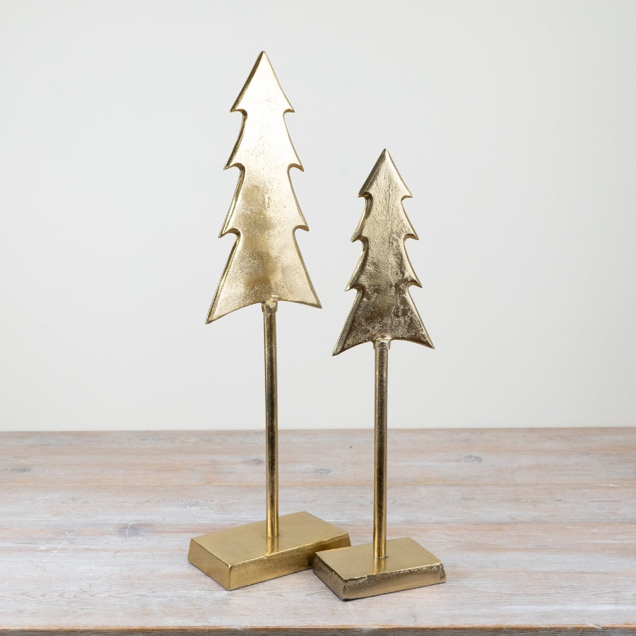 56cm Gold Metal Tree Ornament – Tall Luxe Christmas Decoration