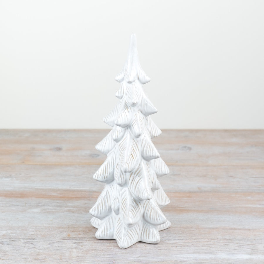 Tall White Tree Deco, 33cm