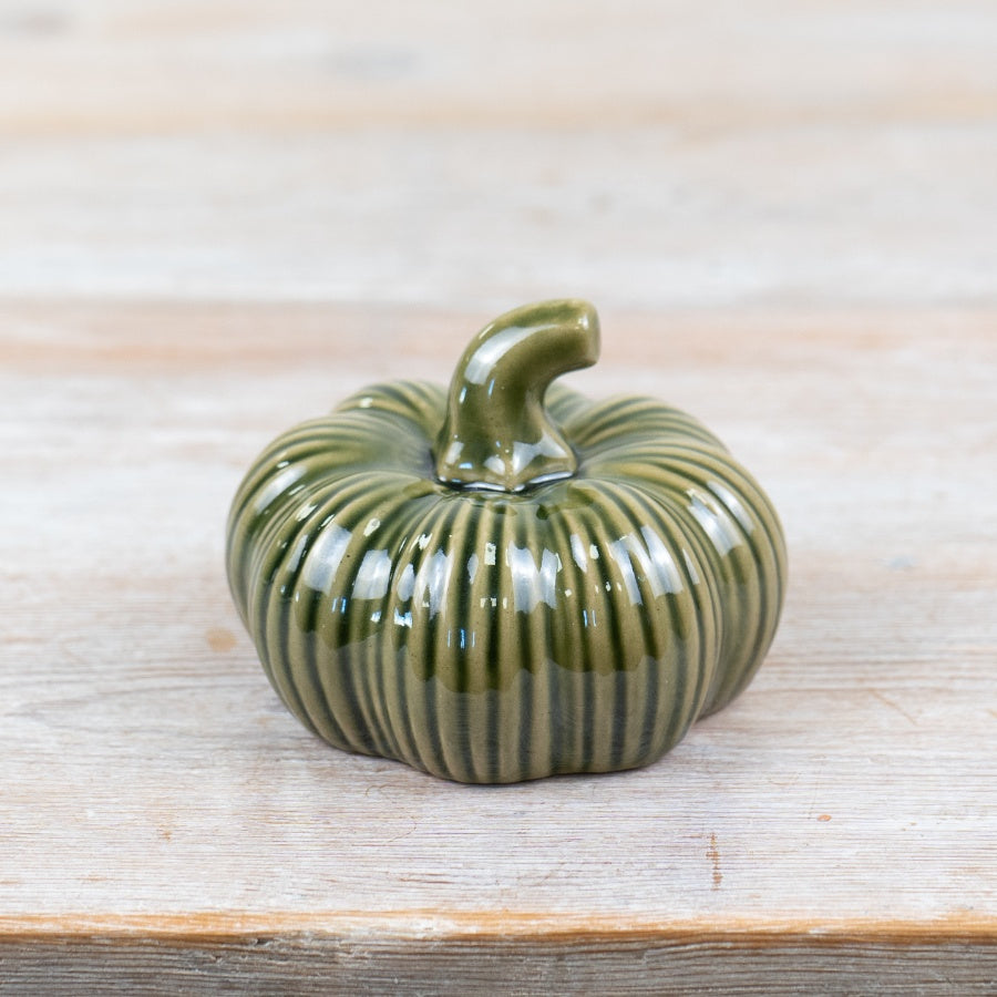 Green Pumpkin Ornament, 8cm