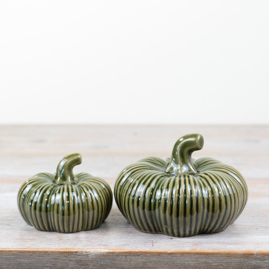 Green Pumpkin Ornament, 8cm