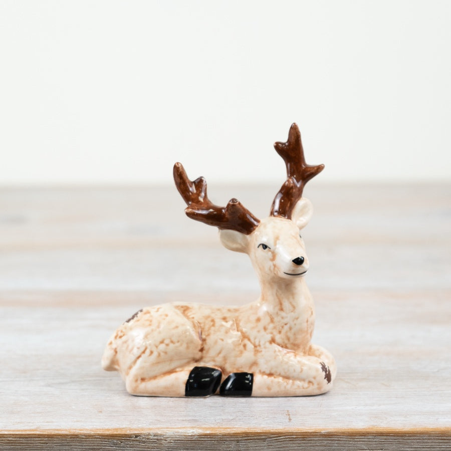 Laying Deer Ornament, 11.8cm
