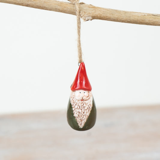 Santa Hanging Decoration – 7cm Festive Red Christmas Ornament