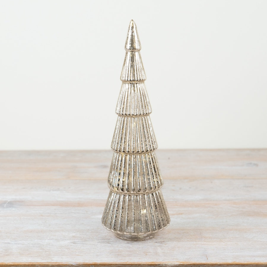 Light Up Glass Tree Decoration, 30cm