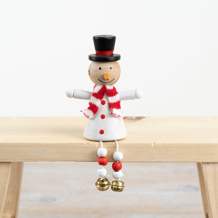 Snowman Dangle Legs Deco, 10.5cm
