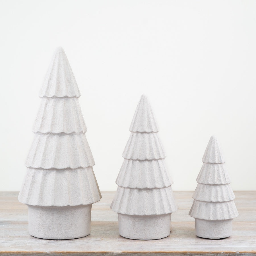 Tree Ornament in White, 28cm