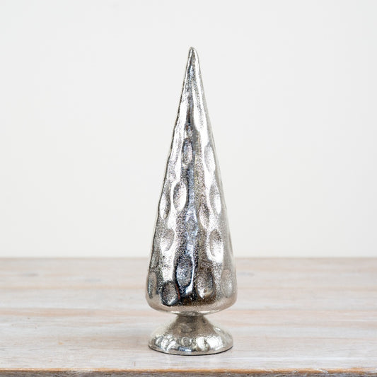 Silver Hammered Tree 30cm