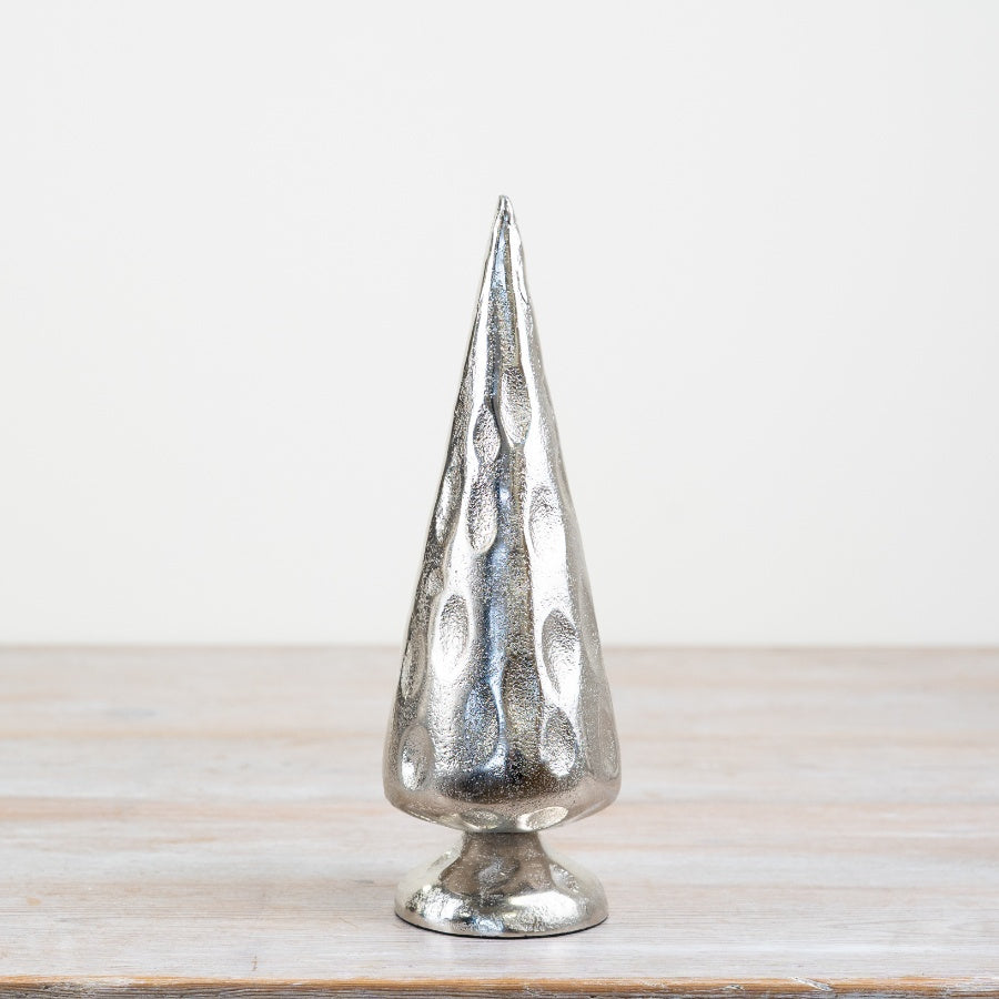 25cm Silver Hammered Tree
