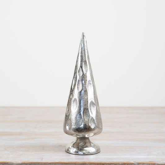 25cm Silver Hammered Tree