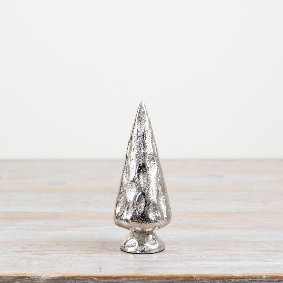 Silver Hammered Metal Tree 15cm
