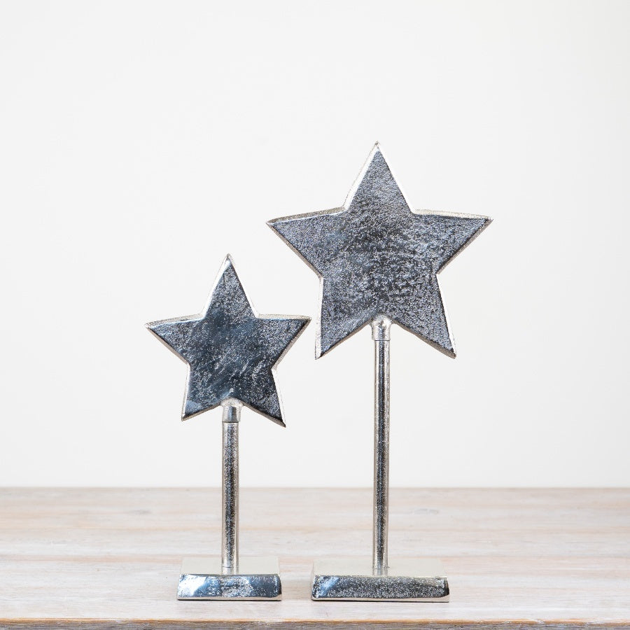 30cm Tall Metal Star on Base