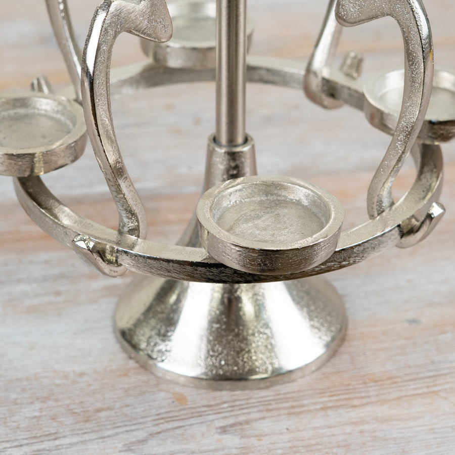 Tree T-Light Holder – 28cm Metal Candle Stand, Festive Christmas Tealight Decoration