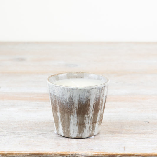 Small Wax Candle Pot – 8cm Elegant Ceramic Candle, Cozy Home Décor & Gift Idea