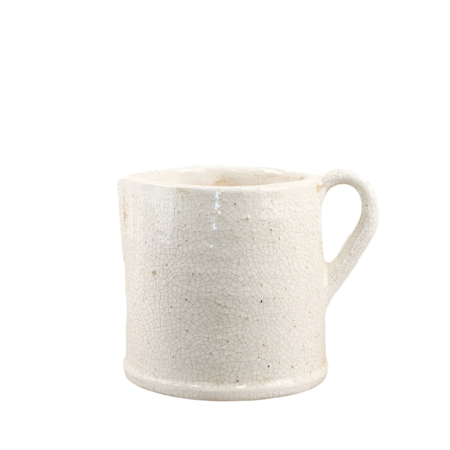 Jolee White Distressed Jug 19cm – Rustic Ceramic Vase Pitcher