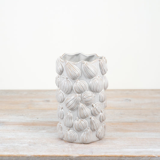 Pumpkin Flower Vase – 24.5cm Ceramic Autumn Decoration, Rustic Floral Display